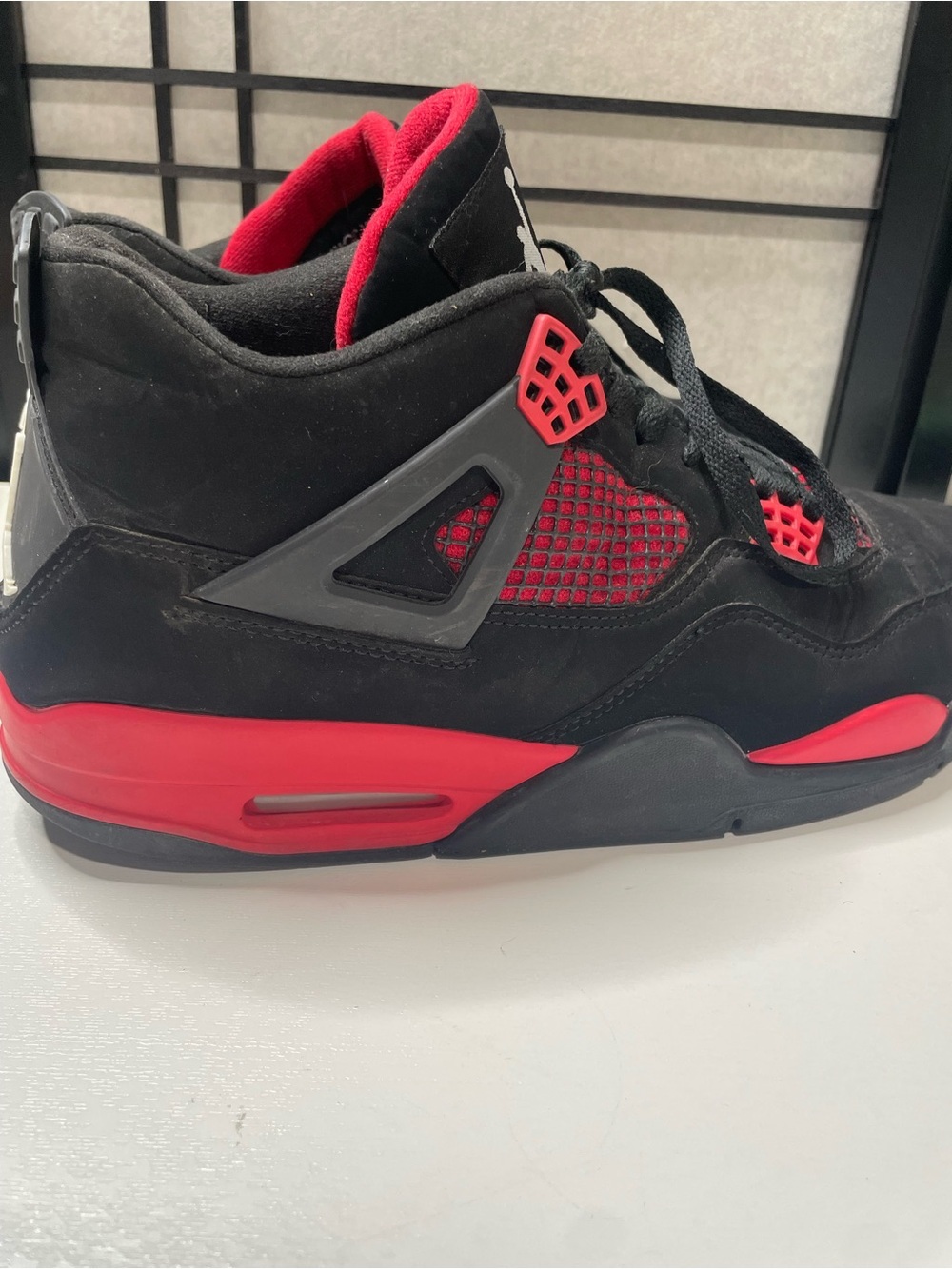 Nike Air Jordan 4 Retro Red Thunder Black Crimson  Size 12 - Picture 12 of 14